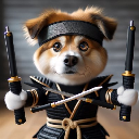 Dog Wif Nunchucks Cryptocurrency Logo