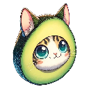 Flying Avocado Cat Cryptocurrency Logo