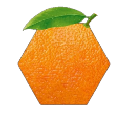 Hex Orange Address Cryptocurrency Logo
