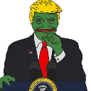 Pepe Trump Cryptocurrency Logo