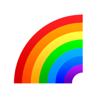 Rainbow Token Cryptocurrency Logo